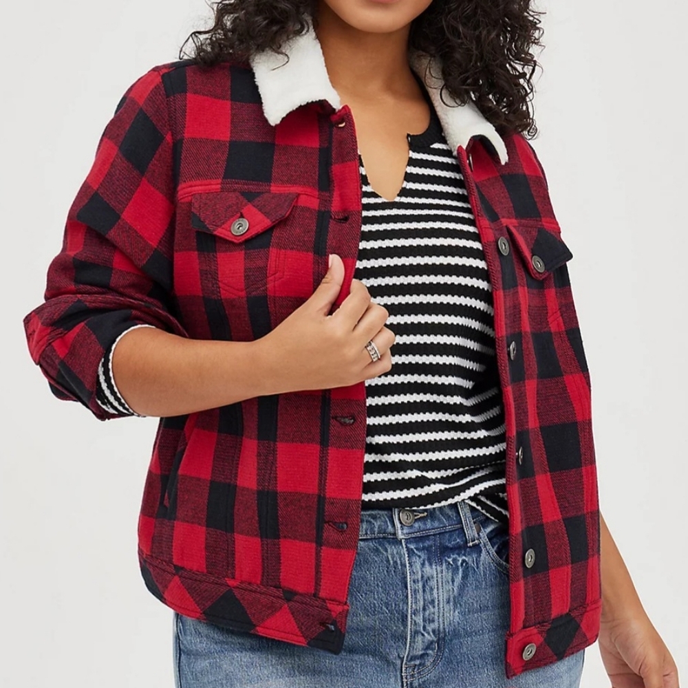 Torrid Buffalo Plaid Jacket Size 1X